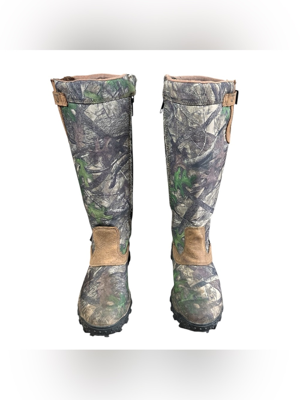 Rocky Waterproof Snake Boots Realtree Camo Mens Size 8 Hunting Zip Up
